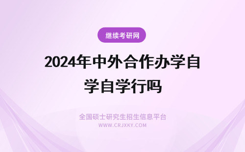 2024年中外合作办学自学行吗 报考中外合作办学价值大吗 相信自己心动不如行动