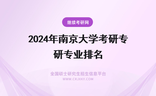 2024年南京大学考研专业排名 南京理工大学考研专业排名，南京理工大学 优势专业？