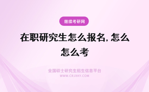 在职研究生怎么报名,怎么考 在职研究生考什么，怎么考？