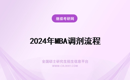 2024年MBA调剂流程 年MBA调剂指导：MBA调剂流程