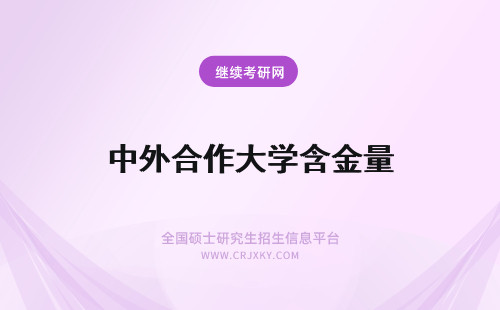 中外合作大学含金量 211的中外合作大学含金量