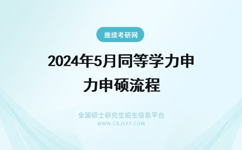 2024年5月同等学力申硕流程 5月同等学力申硕考试报考流程图