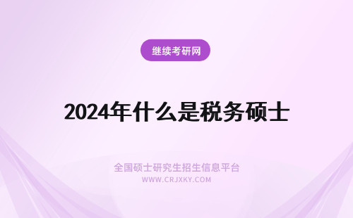 2024年什么是税务硕士 税务硕士是什么