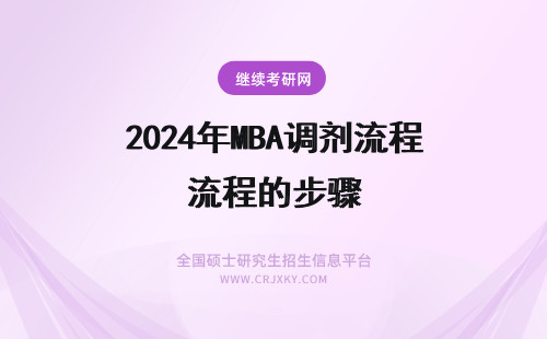 2024年MBA调剂流程的步骤 年MBA调剂院校的流程步骤