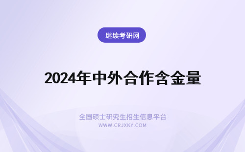 2024年中外合作含金量 中外合作办学含金量