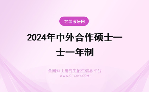 2024年中外合作硕士一年制 中外合作办学硕士一年制