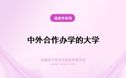 中外合作办学的大学 中外合作办学的大学排名