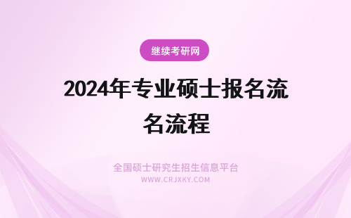 2024年专业硕士报名流程 专业硕士课程班报名流程