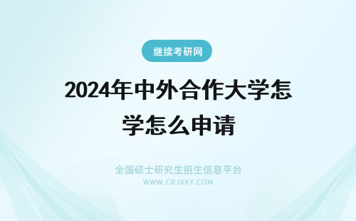 2024年中外合作大学怎么申请 南京审计大学中外合作办学怎么申请