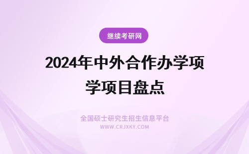 2024年中外合作办学项目盘点 大学中外合作办学项目盘点