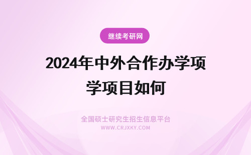 2024年中外合作办学项目如何 如何报考中外合作办学学历项目？