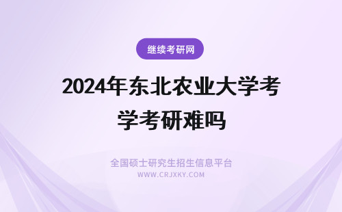 2024年东北农业大学考研难吗 东北农业大学考研复试难吗