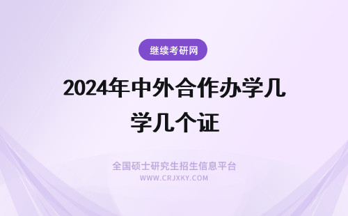 2024年中外合作办学几个证 中外合作办学发几个证书